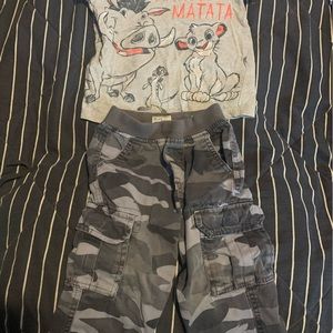 Toddler 2 pc Camouflage pants & Disney T-shirt